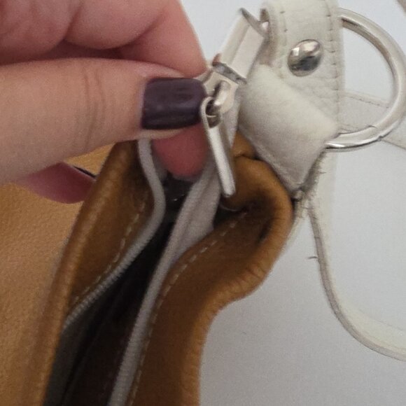 BORSE IN PELLE | BROWN  Pebbled Leather Crossbody Bag Made IN ITALY - Picture 8 of 9